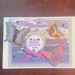 Purple Butterfly Greeting Card